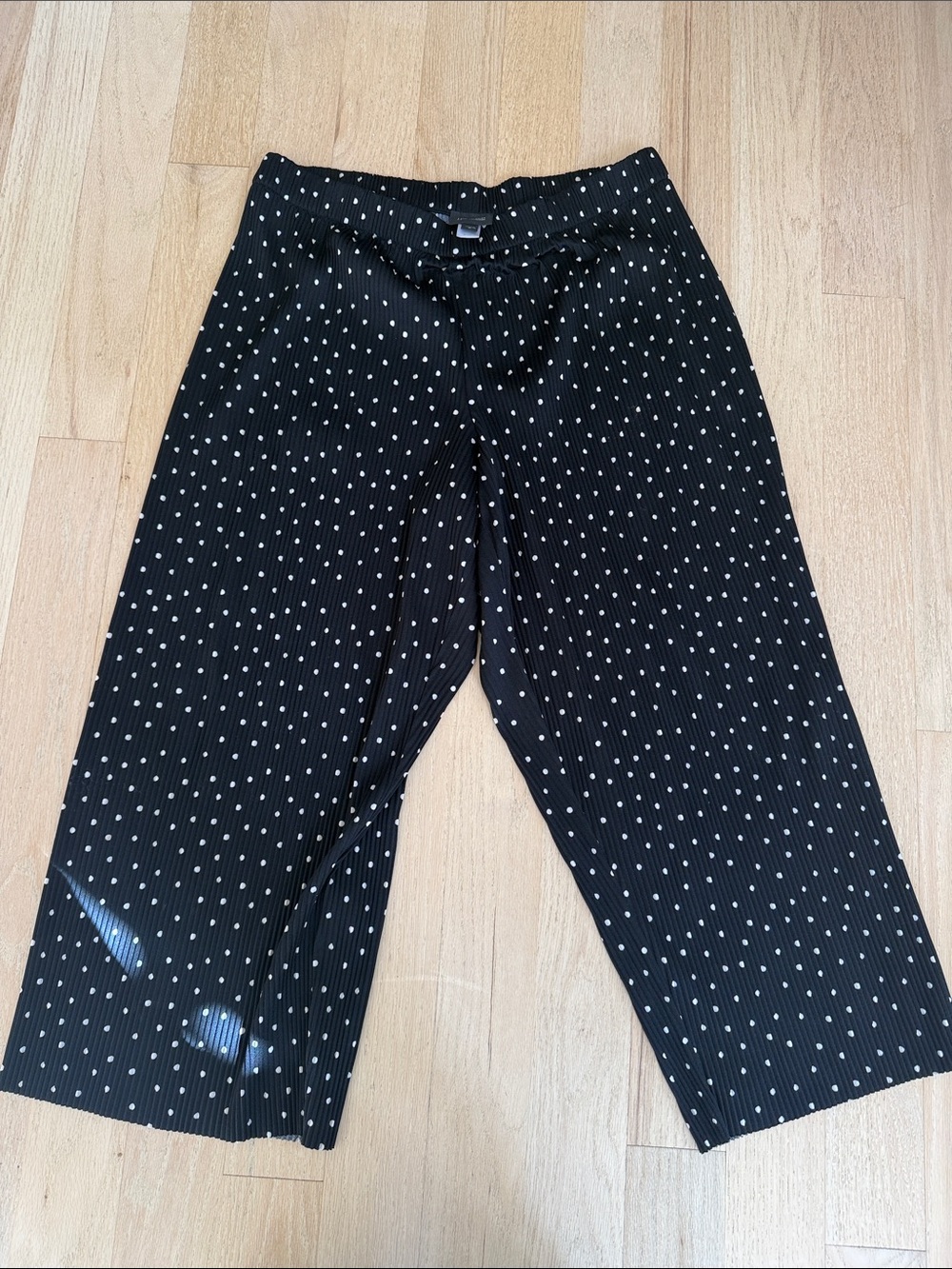 J. Jill Black Polka Dot Wide-Leg Crops